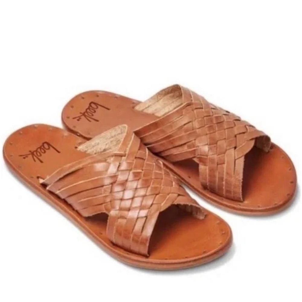beek Tan Leather Sandals